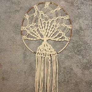 Decorative macrame dream catcher wall hanging